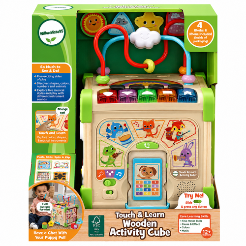 Touch & Learn Wooden Activity Cube
