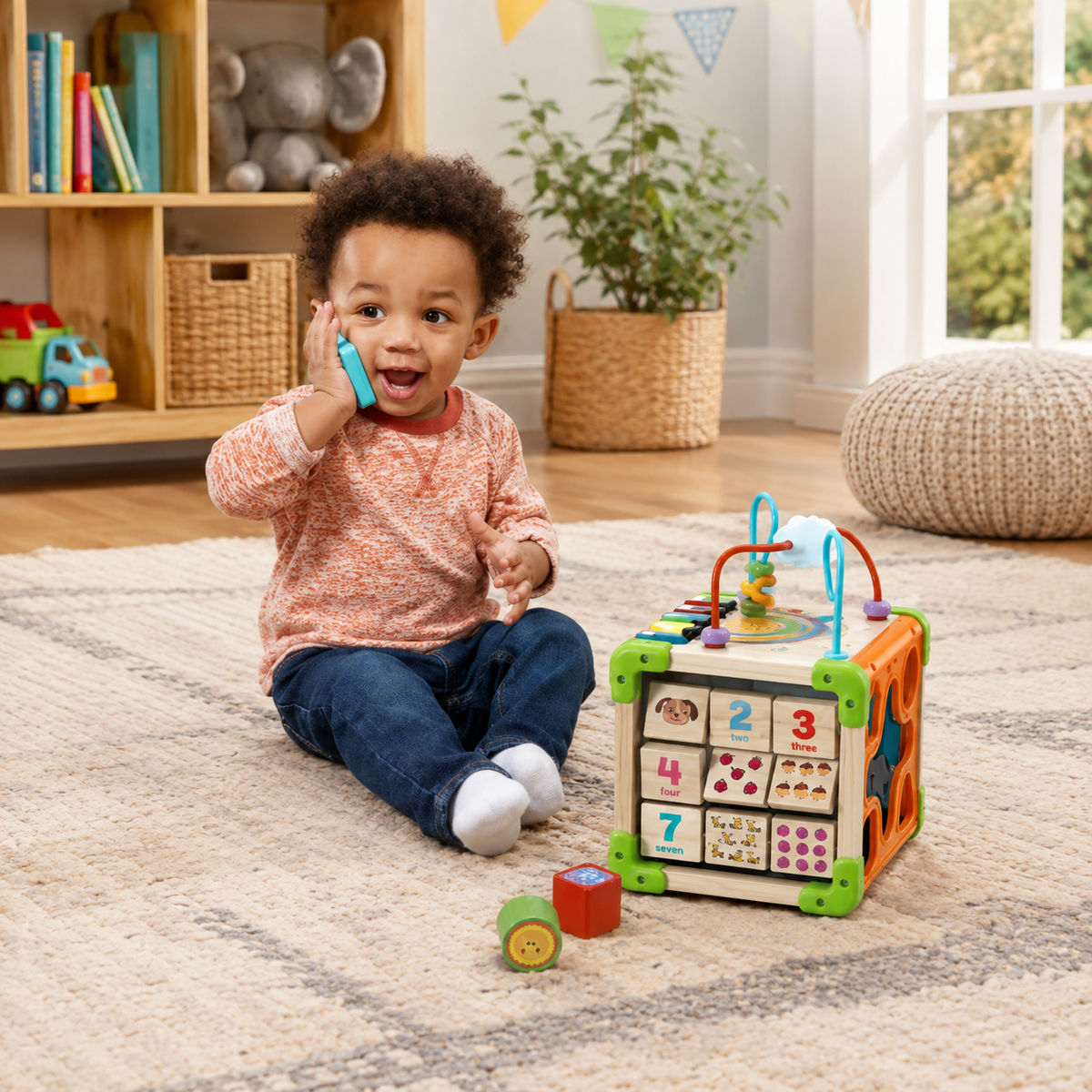 Touch & Learn Wooden Activity Cube