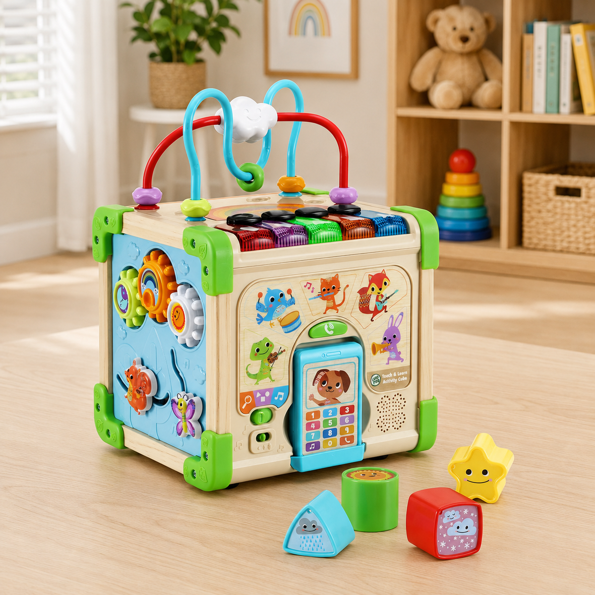 Touch & Learn Wooden Activity Cube