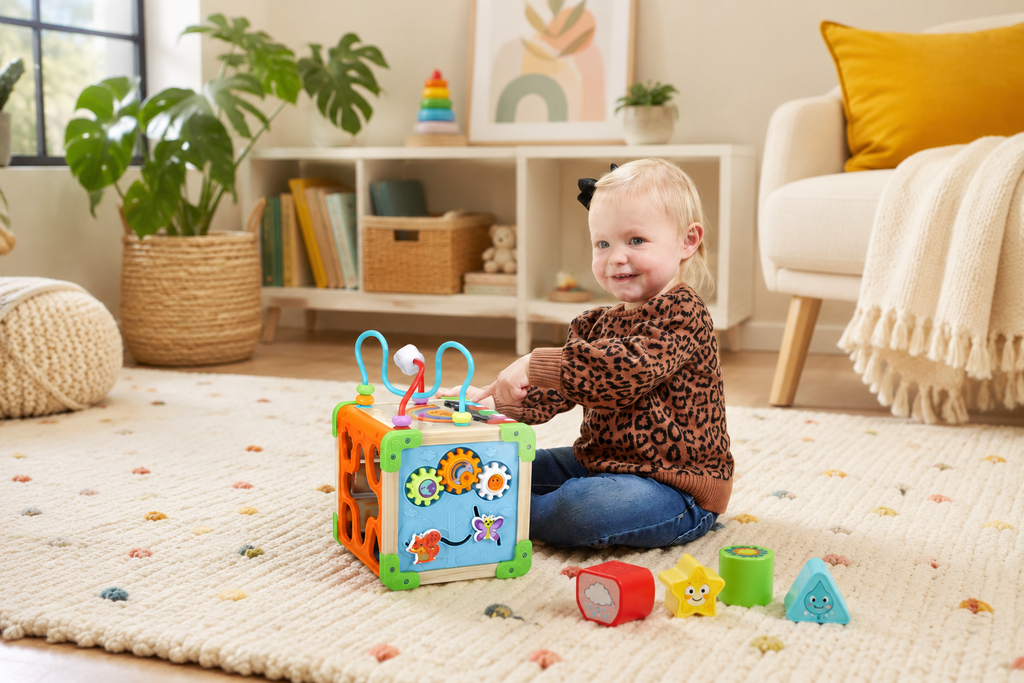 Touch & Learn Wooden Activity Cube