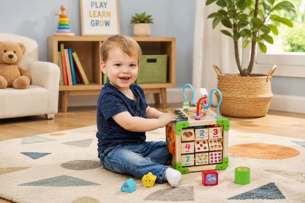 Touch & Learn Wooden Activity Cube