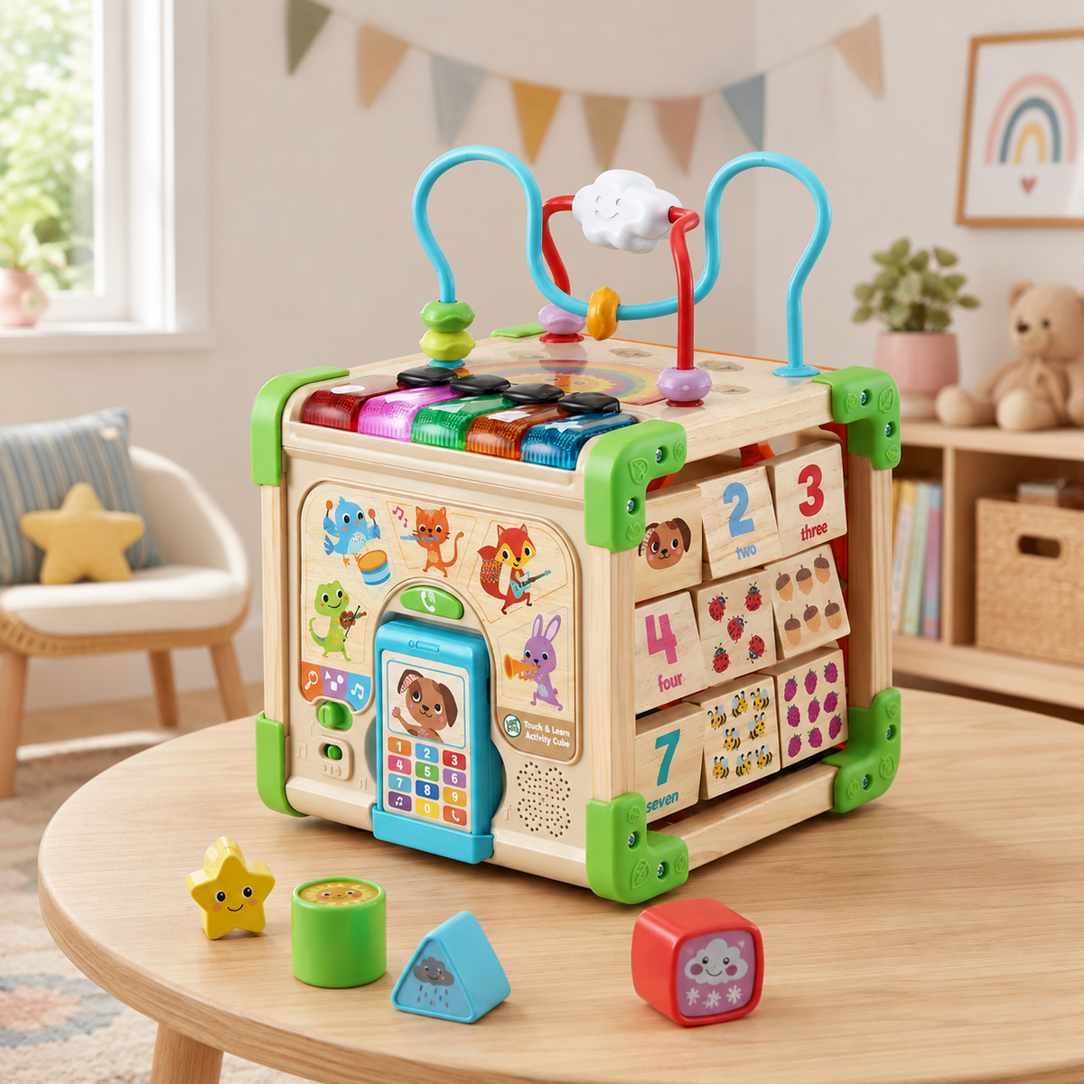 Touch & Learn Wooden Activity Cube