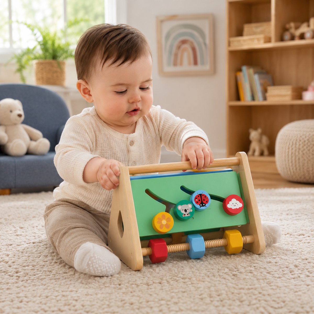 Wooden 3-Sided Activity Triangle