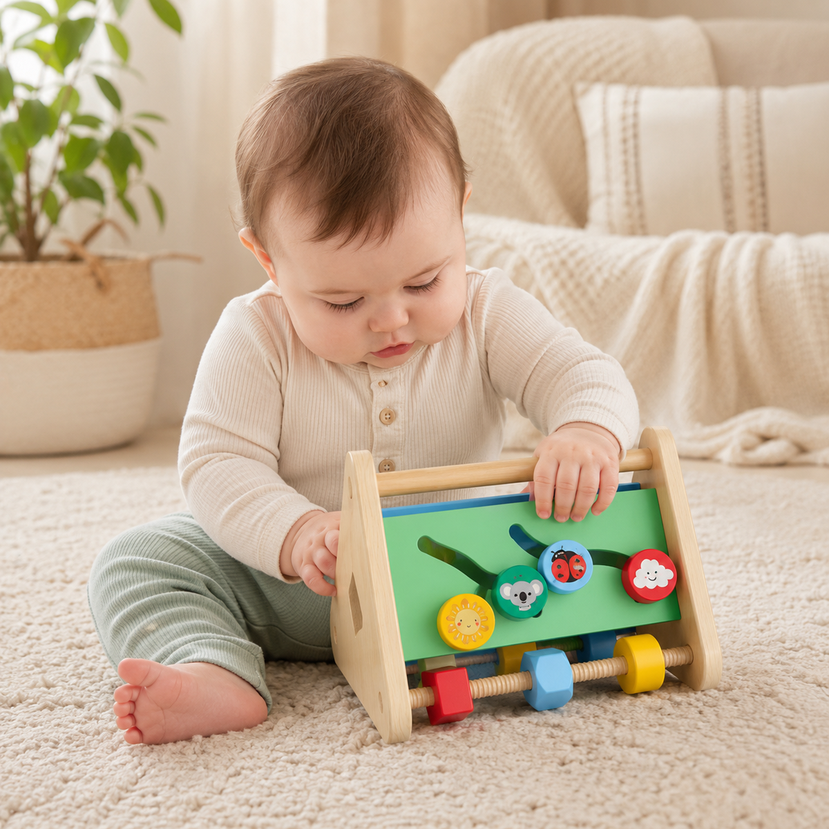 Wooden 3-Sided Activity Triangle