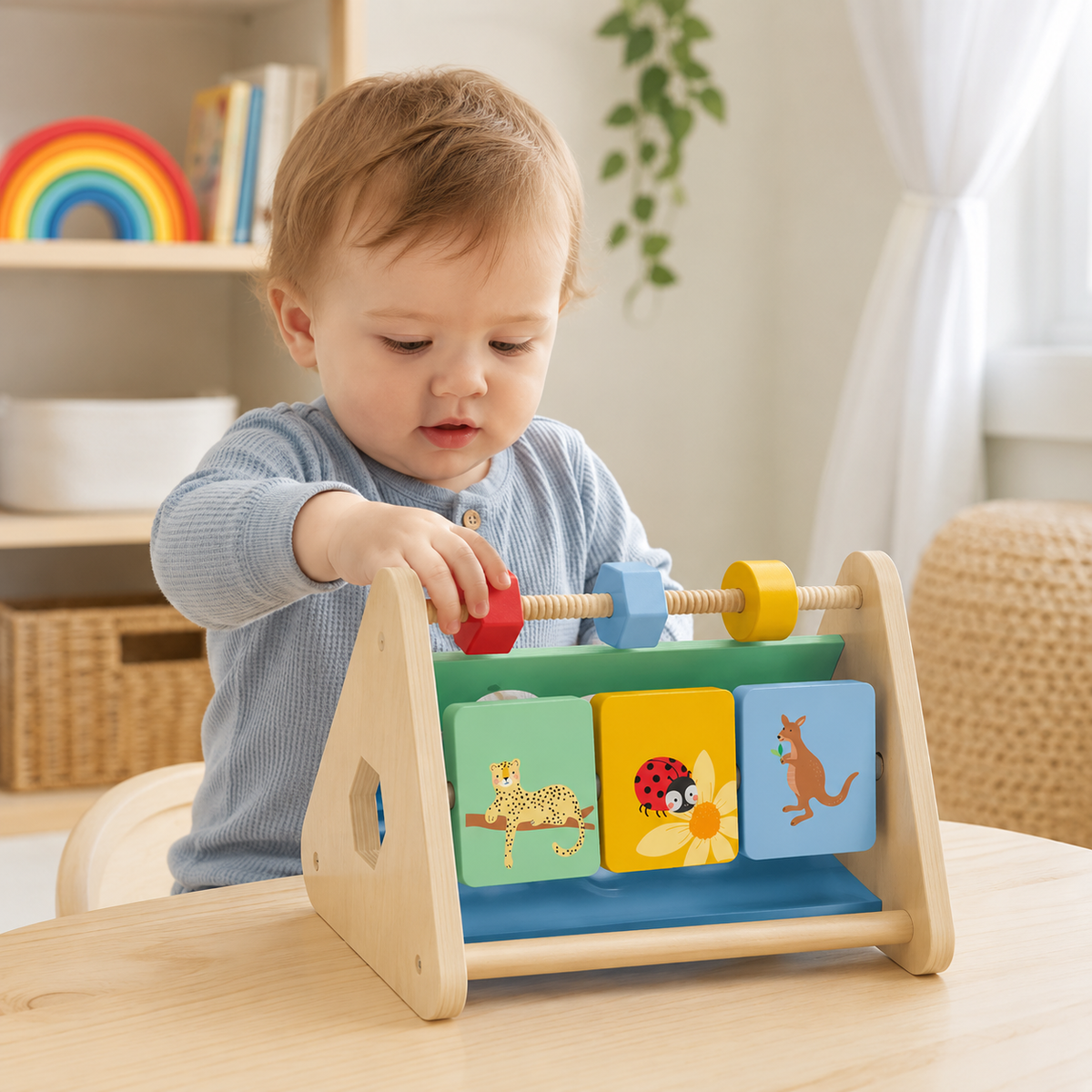 Wooden 3-Sided Activity Triangle