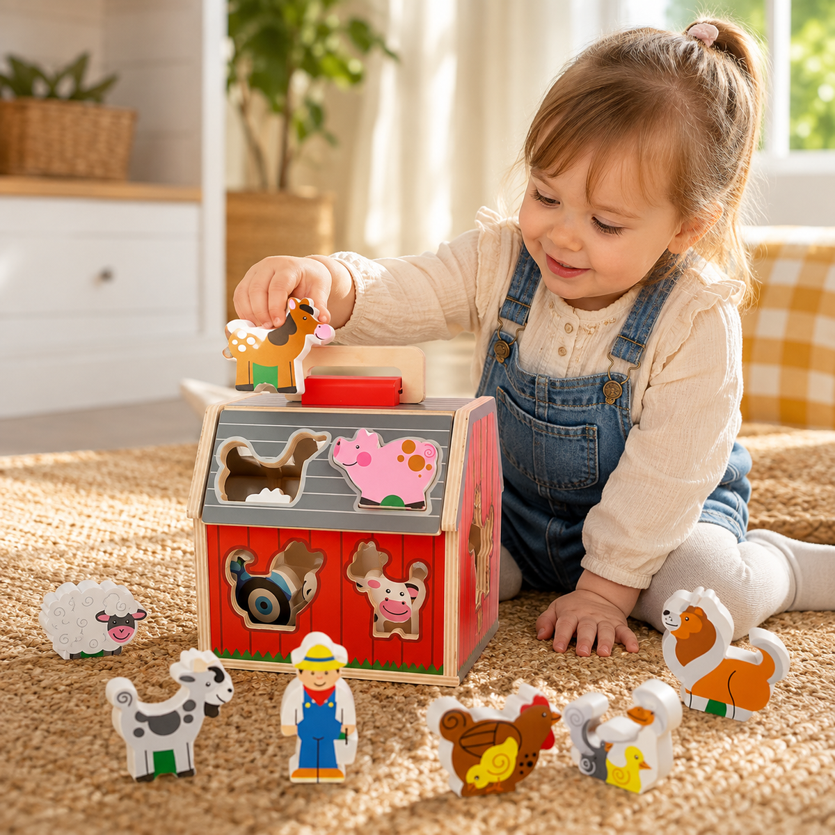 Wooden Take-Along Sorting Barn