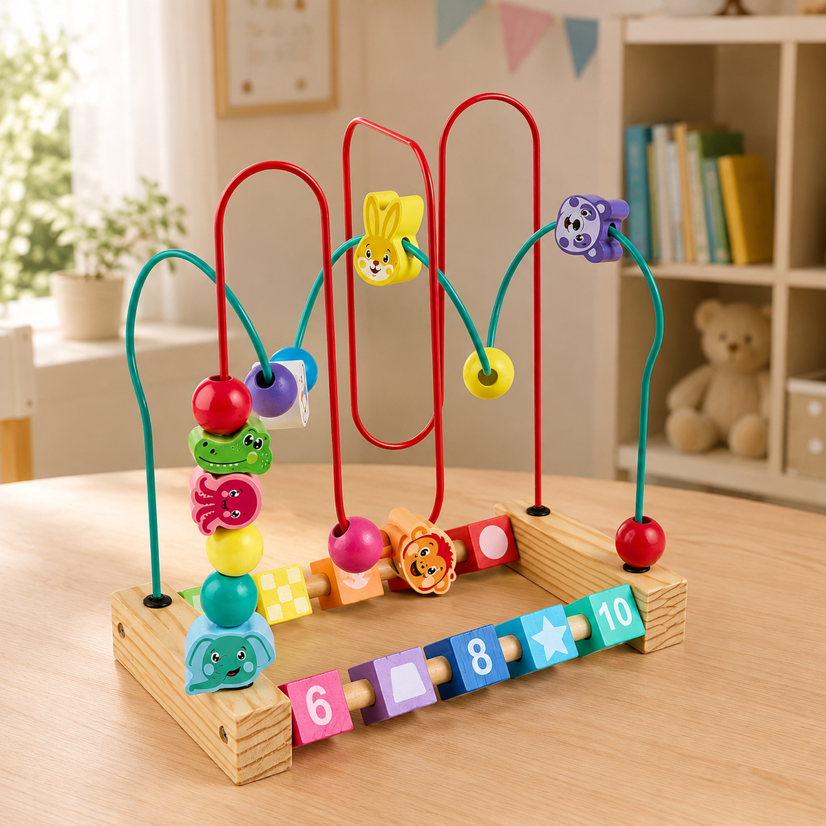 Wooden Bead Maze Learning Toy