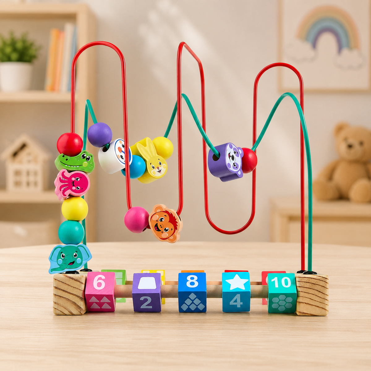 Wooden Bead Maze Learning Toy
