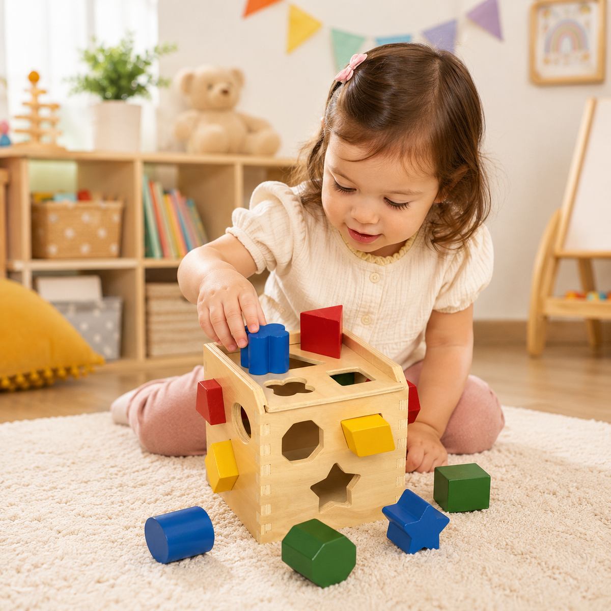 Classic Wooden Shape Sorting Cube