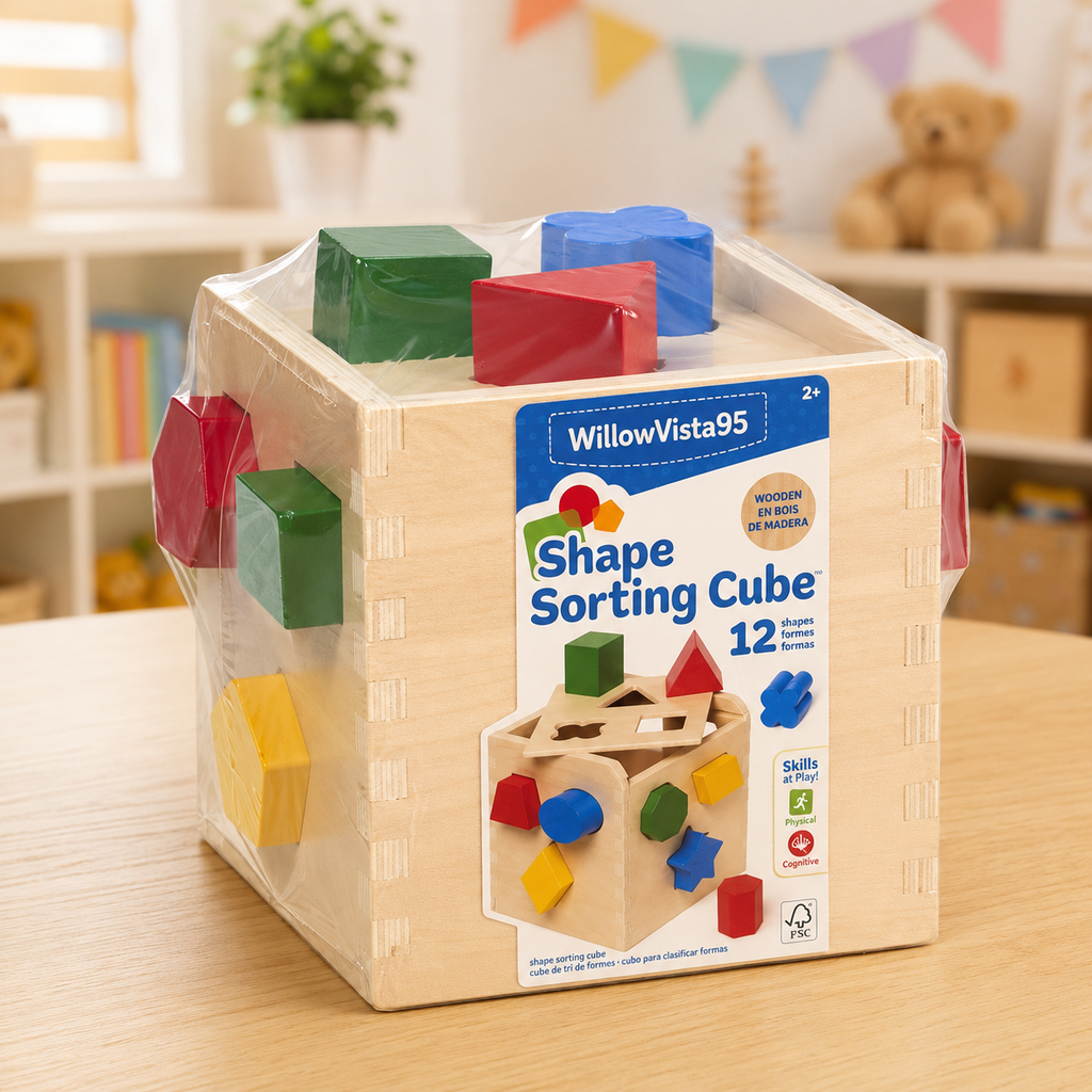 Classic Wooden Shape Sorting Cube