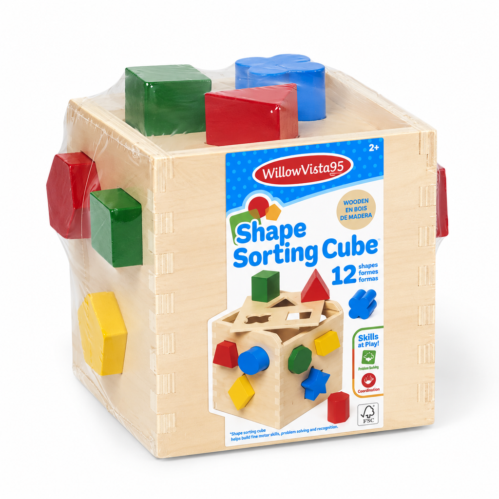 Classic Wooden Shape Sorting Cube