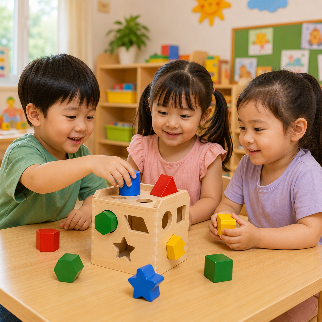 Classic Wooden Shape Sorting Cube